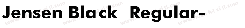 Jensen Black Regular字体转换
